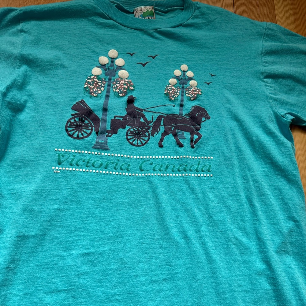 Vintage Victoria Canada Tshirt XL Waves - Picture 4 of 7